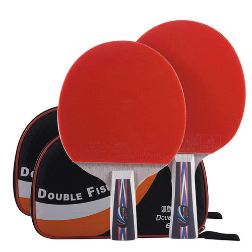 双鱼乒乓球拍横拍直拍六星级2只装兵乓球拍初学双拍小学生专业级 - 图3