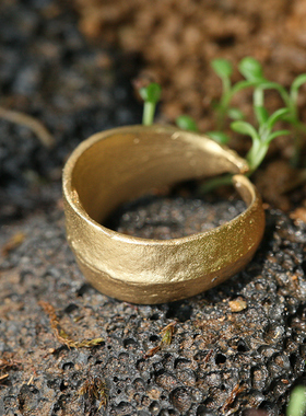 镀金开口小众设计复古戒指