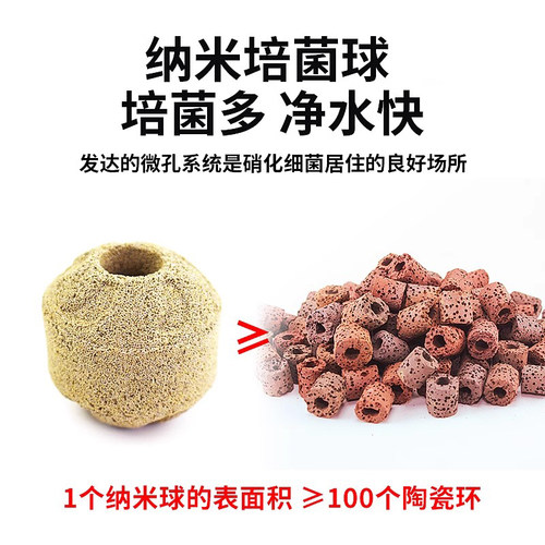 鱼缸滤材细菌屋纳米球水族箱鱼池过滤材料红外线培菌球火山石净水 - 图1