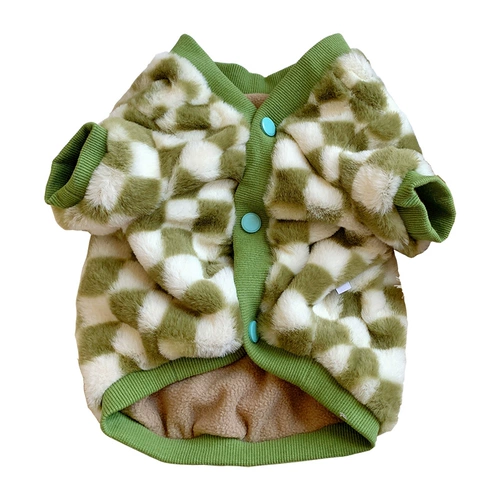 Зимний удерживающий тепло флисовый кардиган, шахматы, увеличенная толщина