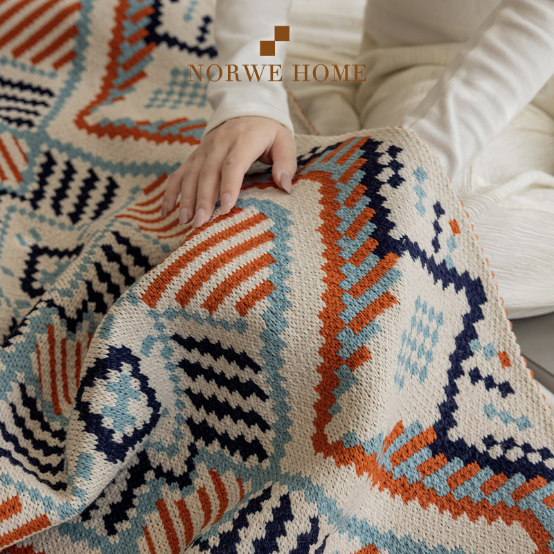 网红床尾毯民宿酒店床搭样板间盖毯针织毯午睡休闲毯小毯子北欧风,淘宝优惠券,粉丝福利购,淘宝优惠卷
