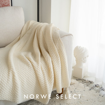 Nordic knitted sofa blanket ins style simple solid color modern quality bedside blanket nap blanket wool blanket leisure blanket