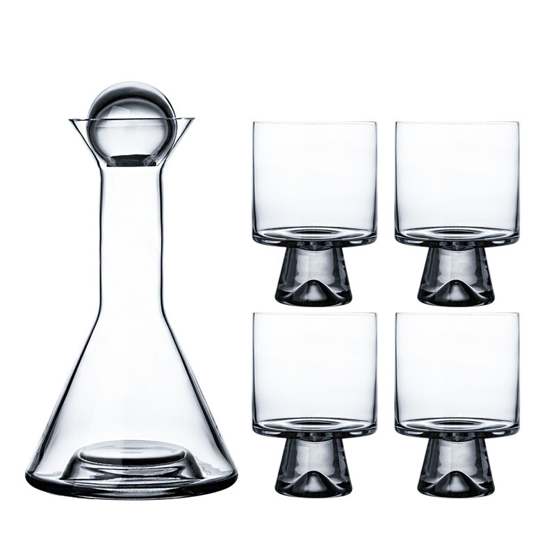 轻奢高级感水杯套装无铅水晶玻璃家用冷水壶大容量耐高温酒具套装 - 图3