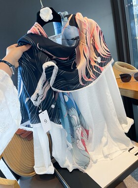 【正品】Coor Koor围巾女春夏季防晒130大方巾出游拍照丝巾外搭披