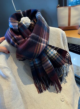 【正品】Coor Koor100%WOOL羊绒围巾女冬季百搭保暖围脖窄版长款