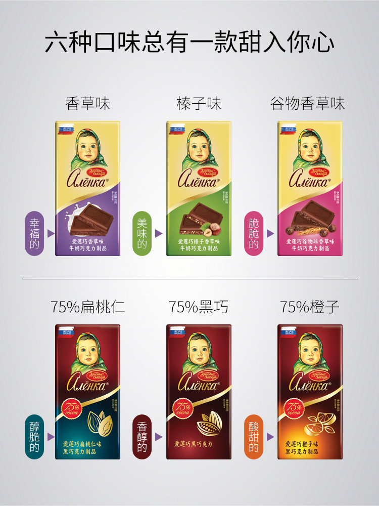 爱莲巧俄罗斯进口巧克力纯大头娃娃 爱莲巧牛奶巧克力