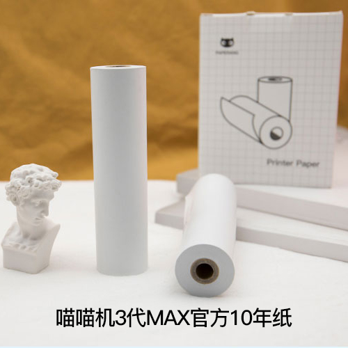 【满100减30】喵喵机MAX-C1/C1S/C2官方十年定制热敏纸不干胶纸111*30mm错题打印纸10年长效灰阶纸不含双酚A - 图2