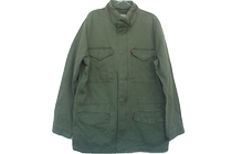 Army brigade Fan retro-pound full cotton washed up to make old Army green improved section M65 Wind coat standout jacket overalls