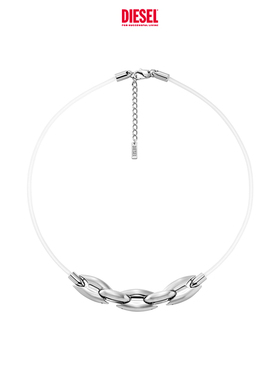 [礼物]DIESEL男女同款银色时尚项链饰品DX1615
