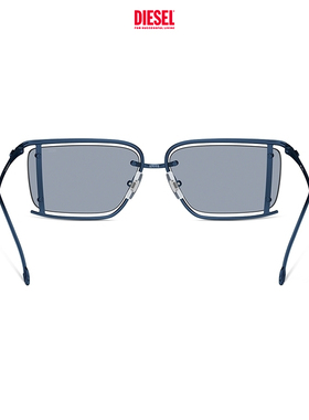 [礼物]DIESEL男女同款矩形时尚潮酷太阳镜墨镜LX100200LEN