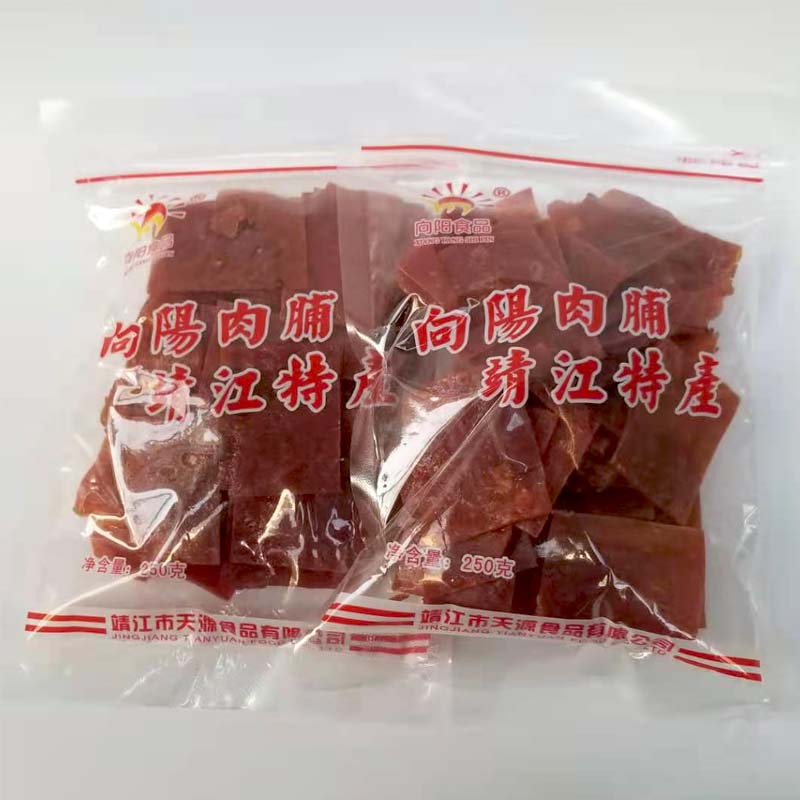 靖江特产向阳猪肉脯250g孜然原味自然片大副付片非碎片零食品包邮 - 图0