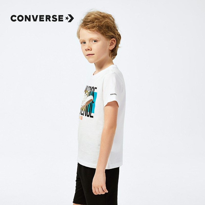converse童装纯棉小男童儿童t恤 converse永兴东润T恤