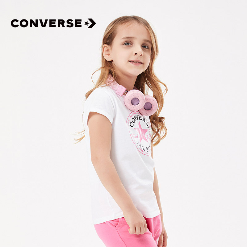 converse童装夏季女童大小童t恤 converse永兴东润T恤