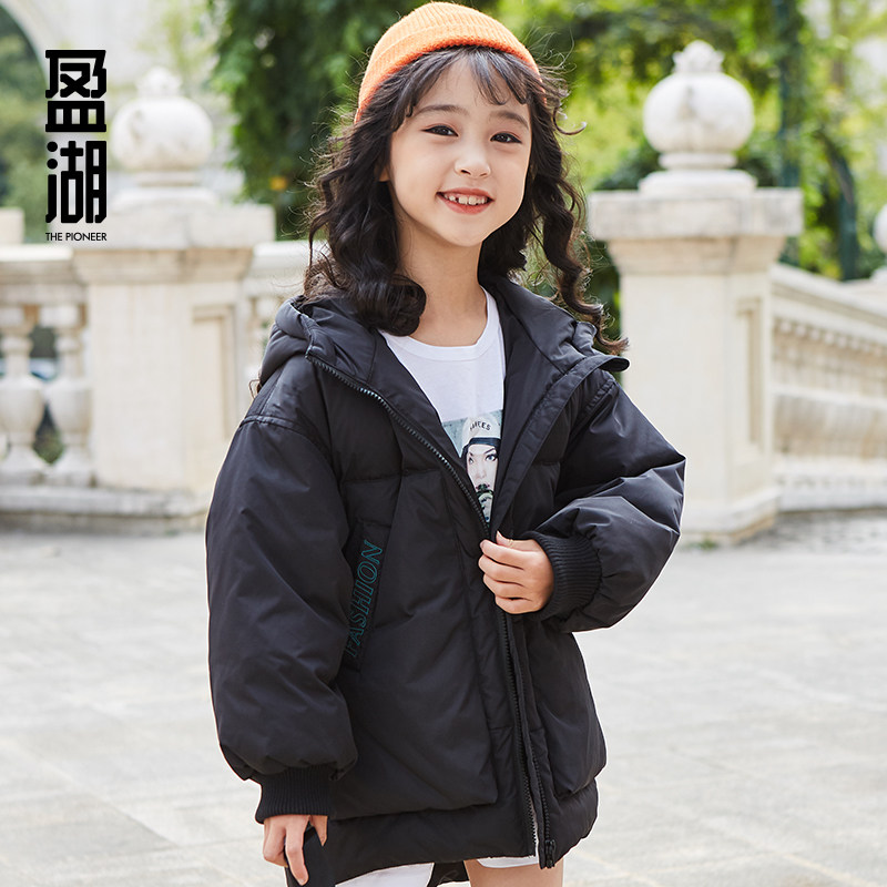 盈湖新款女童反季儿童中长款羽绒服 盈湖童装羽绒服