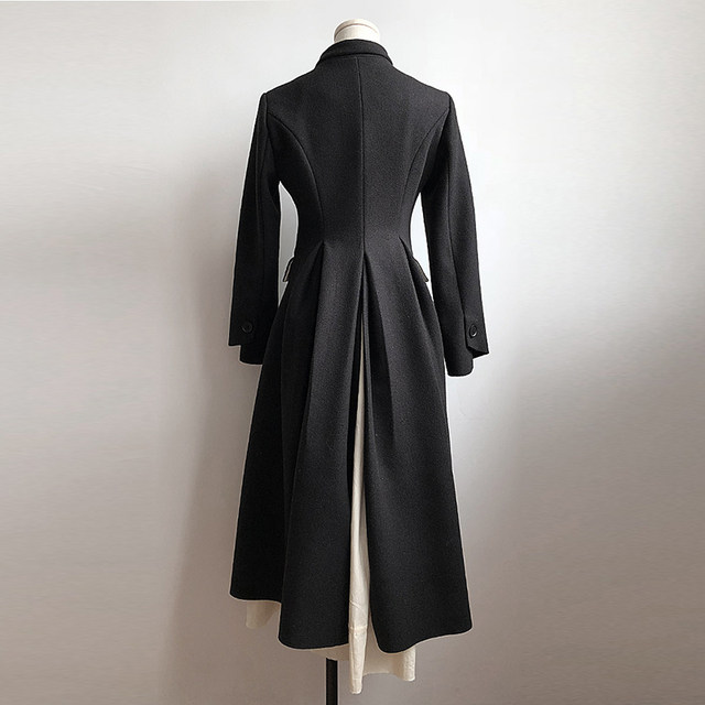 Shizao vintage palace Hepburn style woolen coat