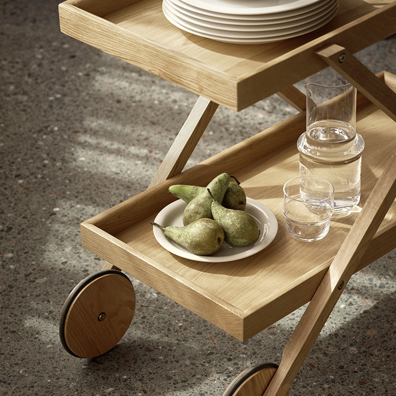 瑞典Design House进口实木移动边几小推车客厅沙发双层手推餐边车,淘宝优惠券,粉丝福利购,淘宝优惠卷