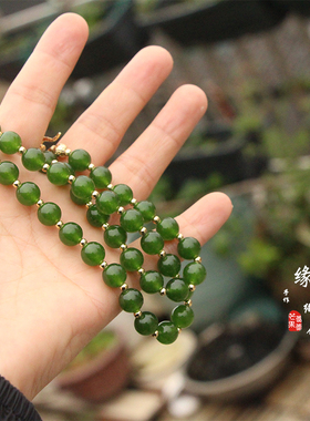 缘一绳一饰绿玉髓女项链