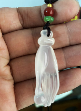 冰透镶嵌佛手冰透玛瑙玉石吊坠