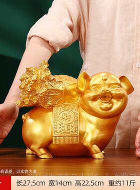 正品店黄铜摆件白菜猪家居客生厅玄关办猪公室摆设肖猪铺乔迁开业