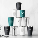 Бокал из нержавеющей стали для домашнего использования со стаканом, чай с молоком, свежий стакан, защита при падении, простой и элегантный дизайн