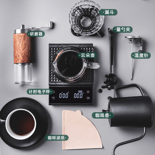 厨匠手冲咖啡壶套装手摇手磨咖啡过滤器家用咖啡器具过滤杯手冲壶 - 图2