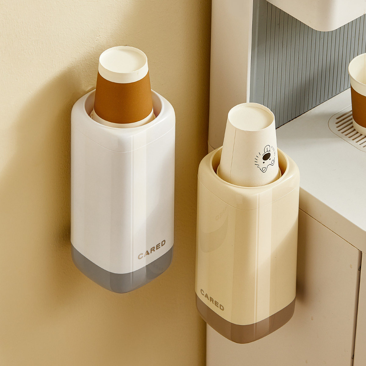 一次性杯子取杯器家用壁挂免打孔防尘纸杯架收纳饮水机水杯架子,淘宝优惠券,粉丝福利购,淘宝优惠卷