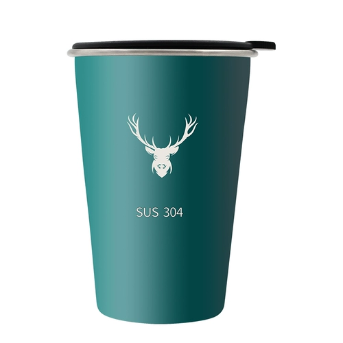 Бокал из нержавеющей стали для домашнего использования со стаканом, чай с молоком, свежий стакан, защита при падении, простой и элегантный дизайн