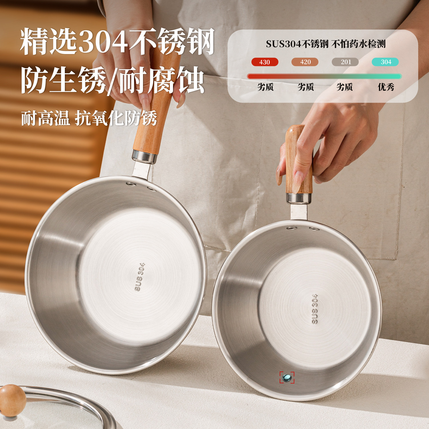 304不锈钢韩式泡面碗锅带盖家用宿舍学生大容量带把手螺蛳粉汤碗,淘宝优惠券,粉丝福利购,淘宝优惠卷