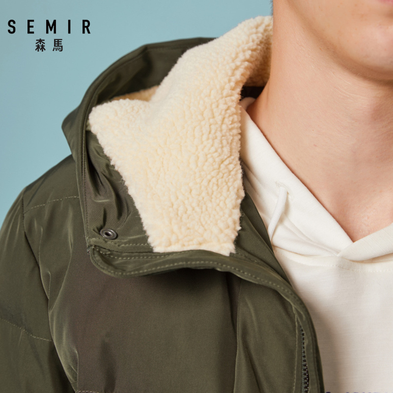 清仓森马中长款冬季男士韩版棉服 森马outlets店棉衣