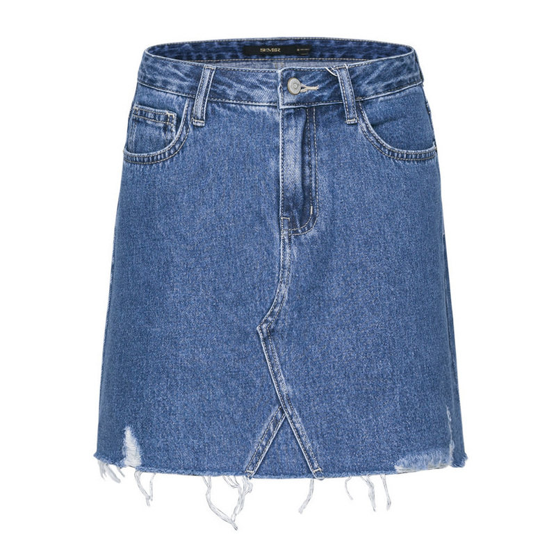 森马女夏青少年牛仔韩版潮流半身裙 森马outlets店半身裙