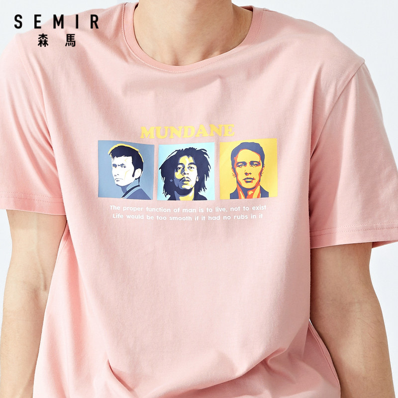 森马短袖男夏季新款2020人物t恤 森马outlets店T恤
