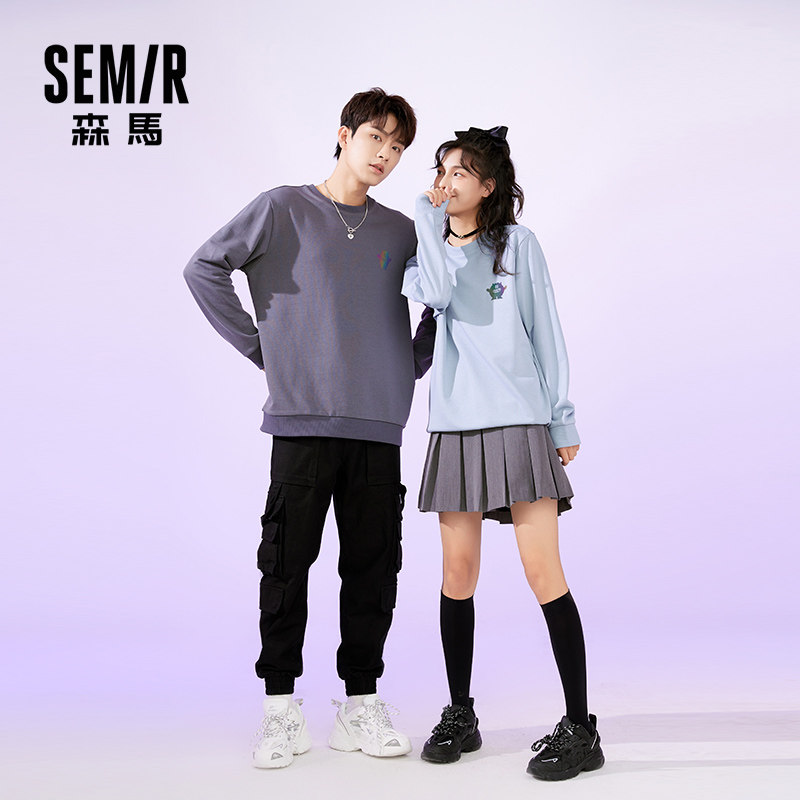 森马情侣长袖镭射连帽宽松韩版卫衣 森马outlets店卫衣/绒衫