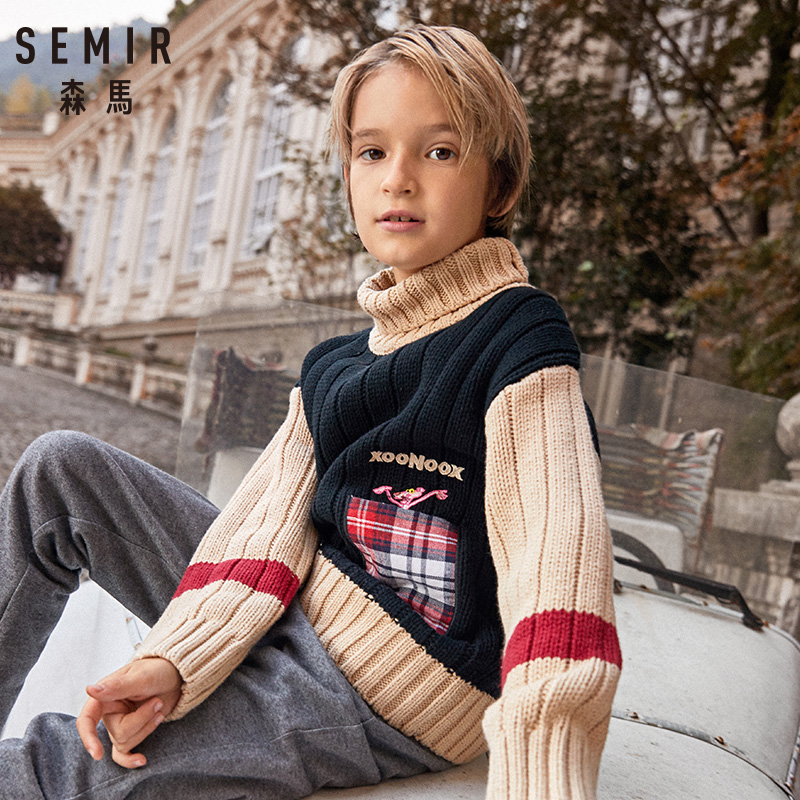 【粉红豹】森马童装男童年轻冬季毛衫 森马outlets店毛衣