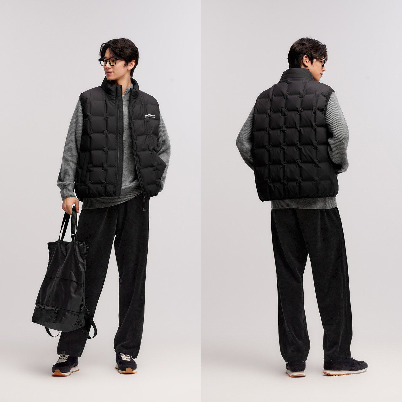 森马羽绒马甲男2024冬季新款立领印花肌理感外套叠穿内搭时尚百搭,淘宝优惠券,粉丝福利购,淘宝优惠卷