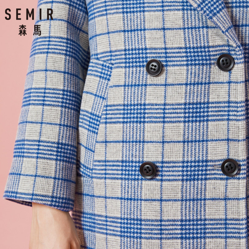 清仓森马毛呢外套女装年轻羊毛大衣 森马outlets店毛呢外套