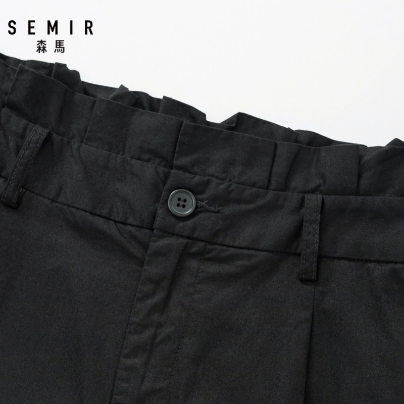 森马宽松阔腿甜美蝴蝶结显瘦裤子 森马outlets店休闲裤