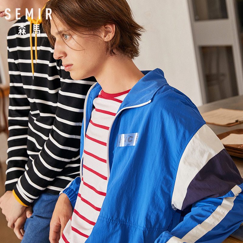 清仓青少年春秋时尚宽松青森马夹克 森马outlets店夹克