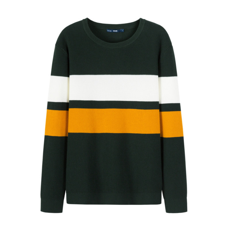 清仓森马男士条纹宽松线衣针织衫 森马outlets店针织衫/毛衣