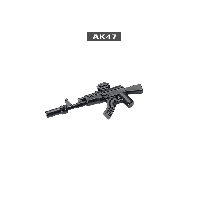 兼容乐高军事小人仔AK47系列AK74MAK12PKM第三方武器模型积木零件 - 图1