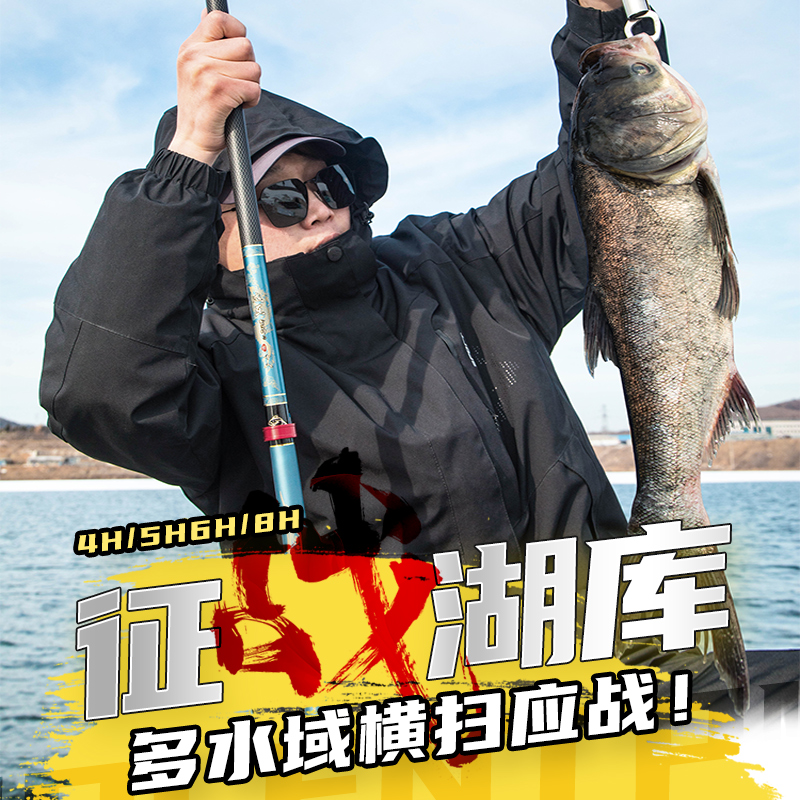 达瓦斩神钓鱼竿碳素超轻超硬19调28调台钓竿大物鲤鲫鱼竿手竿套装