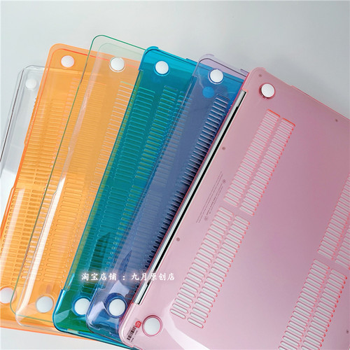 ins彩色水晶适用macbookair保护壳2020防摔m1苹果笔记本macbookpro13寸保护套macbookair15寸外壳pro16透明壳 - 图3