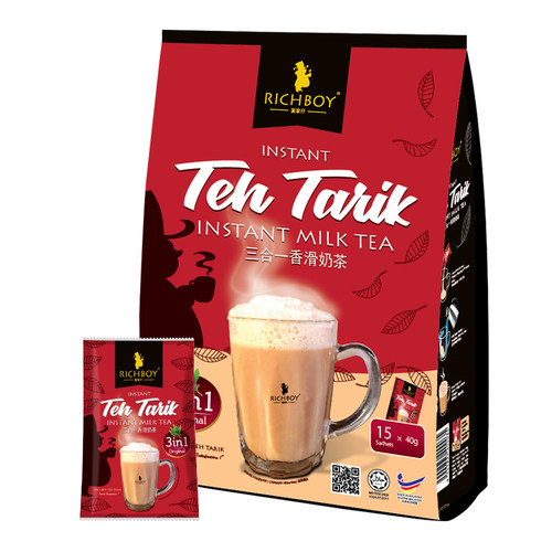 马来西亚进口速溶奶茶粉富家仔经典港式原味三合一拉茶冲饮袋装 - 图3