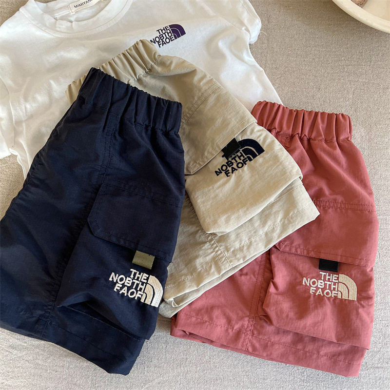 儿童工装短裤韩版夏季款男童潮牌中裤字母宝宝大口袋五分裤女薄款,淘宝优惠券,粉丝福利购,淘宝优惠卷