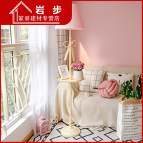 Nordic style Princess Childrens room Living room ins net red floor lamp Bedroom headboard pink vertical table lamp