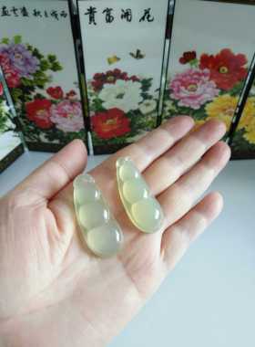 项坠四季豆天然岫玉