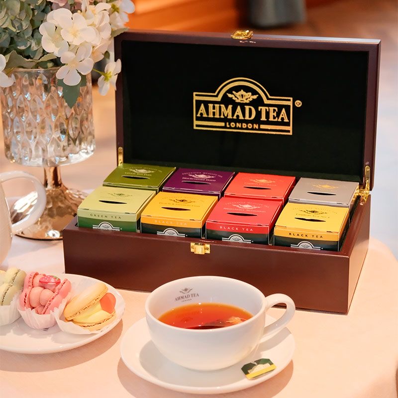 AHMADTEA亚曼精品木质礼盒8种口味红茶绿茶进口送礼精美圣诞礼物 - 图2