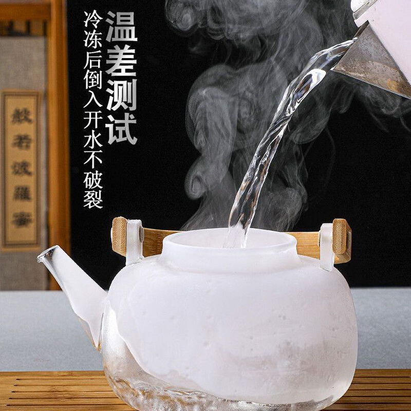 竹提梁壶大容量加厚电陶炉煮茶壶泡茶器耐热玻璃家用W喝茶功夫茶 - 图2