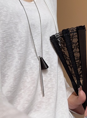 时尚通勤几何三角形锥形长款项链