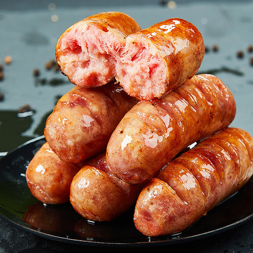 久仟代地道肠3kg火山石烤肠台湾风味纯香肉肠地道肠黑胡椒70g42根 - 图1