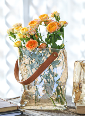 花时间《半夏》小红书轻奢手提包玻璃花鱼缸鲜花绿植水培民宿摆